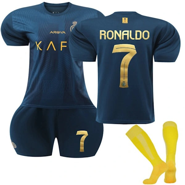2023-2024 Al-Nassr FC Away Kids Fotballkit No 7 Ronaldo 2023-2024 Al-Nassr FC Away Kids Fotballkit No 7 Ronaldo